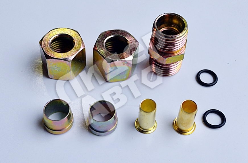 Фитинг металлический разборный трубки ПВХ d=6/4мм. - Н077-6Х